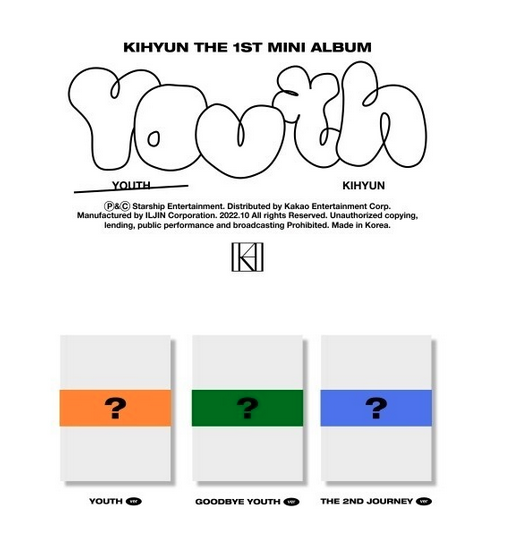 KIHYUN - Youth (Standard Version) - Version Shipped Randomly