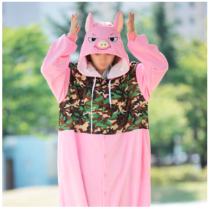 Military Pig Original Sazac Animal Pajama Onesies Kigurumi from South Korea